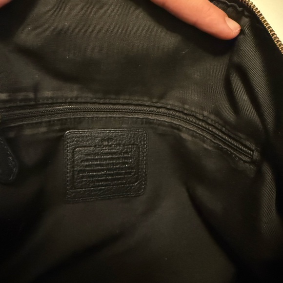 Coach Kelsey Black Pebbled Leather Satchel Tote Bag